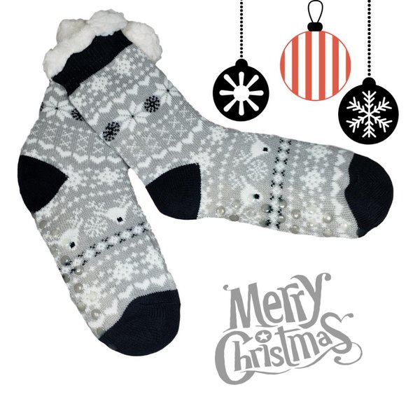 Accessories - Womens Cozy Anti Slip Winter Warm Slipper Socks